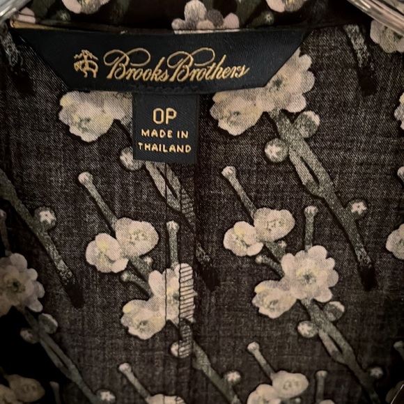 Brooks Brothers Zac Posen Snow Blossom Print Cotton Sateen Wrap Dress 🌼 - Picture 9 of 9